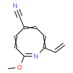 ChemSpider 2D Image | (1E)-2-Methoxy-8-vinyl-5-azocinecarbonitrile | C11H10N2O