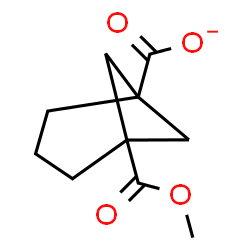 ChemSpider 2D Image | 5-(Methoxycarbonyl)bicyclo[3.1.1]heptane-1-carboxylate | C10H13O4