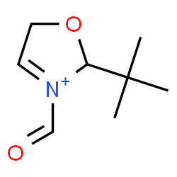 ChemSpider 2D Image | 3-Formyl-2-(2-methyl-2-propanyl)-2,5-dihydro-1,3-oxazol-3-ium | C8H14NO2
