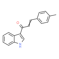 ChemSpider 2D Image | 1-(1H-Indol-3-yl)-3-(4-methylphenyl)-2-propen-1-one | C18H15NO