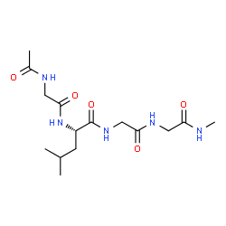 ChemSpider 2D Image | N-Acetylglycyl-L-leucylglycyl-N-methylglycinamide | C15H27N5O5