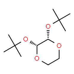 ChemSpider 2D Image | (2R,3S)-2,3-Bis[(2-methyl-2-propanyl)oxy]-1,4-dioxane | C12H24O4