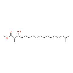 ChemSpider 2D Image | Methyl (2S,3R)-3-hydroxy-2,16-dimethylheptadecanoate | C20H40O3