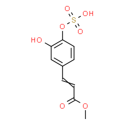 ChemSpider 2D Image | Methyl 3-[3-hydroxy-4-(sulfooxy)phenyl]acrylate | C10H10O7S