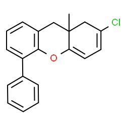 ChemSpider 2D Image | 2-Chloro-9a-methyl-5-phenyl-9,9a-dihydro-1H-xanthene | C20H17ClO