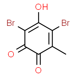 ChemSpider 2D Image | 3,5-Dibromo-4-hydroxy-6-methyl-1,2-benzoquinone | C7H4Br2O3