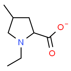 ChemSpider 2D Image | 1-Ethyl-4-methyl-2-pyrrolidinecarboxylate | C8H14NO2