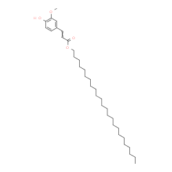 ChemSpider 2D Image | Tetracosyl 3-(4-hydroxy-3-methoxyphenyl)acrylate | C34H58O4