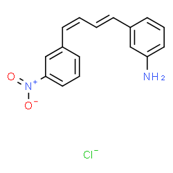 ChemSpider 2D Image | Benzenamine, 3-[(1E,3Z)-4-(3-nitrophenyl)-1,3-butadien-1-yl]-, chloride (1:1) | C16H14ClN2O2