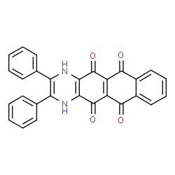 ChemSpider 2D Image | 2,3-Diphenyl-1,4-dihydronaphtho[2,3-g]quinoxaline-5,6,11,12-tetrone | C28H16N2O4