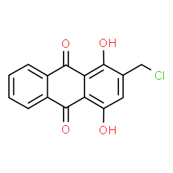 ChemSpider 2D Image | 2-(Chloromethyl)-1,4-dihydroxy-9,10-anthraquinone | C15H9ClO4