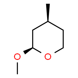 ChemSpider 2D Image | (2R,4S)-2-Methoxy-4-methyltetrahydro-2H-pyran | C7H14O2