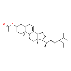 ChemSpider 2D Image | (3beta,5alpha,24S)-Stigmasta-7,22-dien-3-yl acetate | C31H50O2