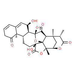 ChemSpider 2D Image | (1S,2S,3R,5R,6S,7R,14R,15S,18S,21S,22R,25S)-5,7,18-Trihydroxy-1,14,21,25-tetramethyl-4,20,23-trioxaheptacyclo[20.3.1.1~2,5~.0~3,18~.0~3,21~.0~6,15~.0~9,14~]heptacosa-8,10-diene-13,19,24,27-tetrone | C28H32O10