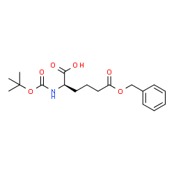ChemSpider 2D Image | 6-(Benzyloxy)-N-{[(2-methyl-2-propanyl)oxy]carbonyl}-6-oxo-D-norleucine | C18H25NO6