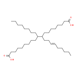 ChemSpider 2D Image | 9-[(3E)-3-Nonen-1-yl]-10-octylnonadecanedioic acid | C36H68O4