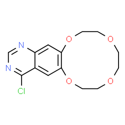 ChemSpider 2D Image | 4-Chloro-7,8,10,11,13,14-hexahydro[1,4,7,10]tetraoxacyclododecino[2,3-g]quinazoline | C14H15ClN2O4