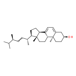 ChemSpider 2D Image | (3beta,9beta,10alpha)-Ergosta-5,7,22-trien-3-ol | C28H44O