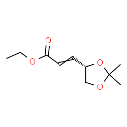 ChemSpider 2D Image | Ethyl 3-[(4S)-2,2-dimethyl-1,3-dioxolan-4-yl]acrylate | C10H16O4