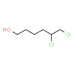 ChemSpider 2D Image | 5,6-Dichloro-1-hexanol | C6H12Cl2O