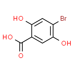 ChemSpider 2D Image | 4-Bromo-2,5-dihydroxybenzoic acid | C7H5BrO4