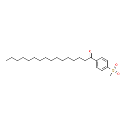 ChemSpider 2D Image | 1-[4-(Methylsulfonyl)phenyl]-1-hexadecanone | C23H38O3S