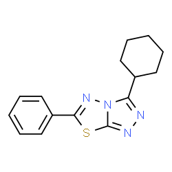 ChemSpider 2D Image | 3-Cyclohexyl-6-phenyl[1,2,4]triazolo[3,4-b][1,3,4]thiadiazole | C15H16N4S