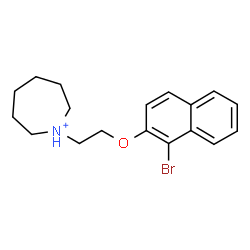 ChemSpider 2D Image | 1-{2-[(1-Bromo-2-naphthyl)oxy]ethyl}azepanium | C18H23BrNO