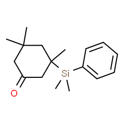 ChemSpider 2D Image | 3-[Dimethyl(phenyl)silyl]-3,5,5-trimethylcyclohexanone | C17H26OSi