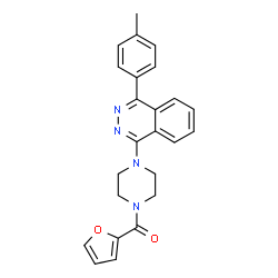 ChemSpider 2D Image | Furan-2-yl-[4-(4-p-tolyl-phthalazin-1-yl)-piperazin-1-yl]-methanone | C24H22N4O2