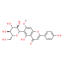 ChemSpider 2D Image | (1xi)-1,5-Anhydro-1-[5-hydroxy-2-(4-hydroxyphenyl)-7-methoxy-4-oxo-4H-chromen-6-yl]-D-glucitol | C22H22O10