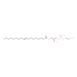 ChemSpider 2D Image | (2R)-3-{[(2-Aminoethoxy)(hydroxy)phosphoryl]oxy}-2-hydroxypropyl (9E)-9-octadecenoate | C23H46NO7P