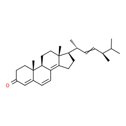 ChemSpider 2D Image | ergosta-4,6,8(14),22-tetraen-3-one | C28H40O