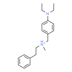 ChemSpider 2D Image | N-[4-(Diethylamino)benzyl]-N-methyl-2-phenylethanaminium | C20H29N2