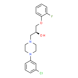 ChemSpider 2D Image | (2S)-1-[4-(3-Chlorophenyl)-1-piperazinyl]-3-(2-fluorophenoxy)-2-propanol | C19H22ClFN2O2