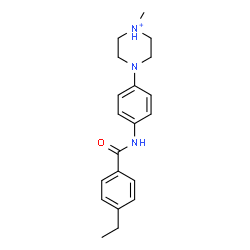 ChemSpider 2D Image | 4-{4-[(4-Ethylbenzoyl)amino]phenyl}-1-methylpiperazin-1-ium | C20H26N3O