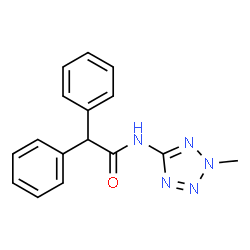 ChemSpider 2D Image | N-(2-Methyl-2H-tetrazol-5-yl)-2,2-diphenylacetamide | C16H15N5O