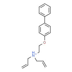 ChemSpider 2D Image | N-Allyl-N-[2-(4-biphenylyloxy)ethyl]-2-propen-1-aminium | C20H24NO