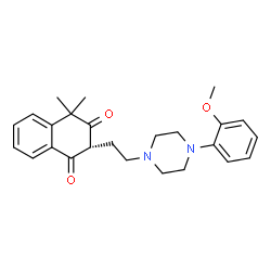 ChemSpider 2D Image | (2S)-2-{2-[4-(2-Methoxyphenyl)-1-piperazinyl]ethyl}-4,4-dimethyl-1,3(2H,4H)-naphthalenedione | C25H30N2O3