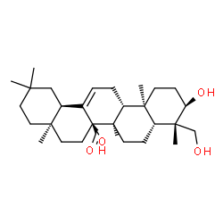 ChemSpider 2D Image | (3alpha)-3,24-Dihydroxyolean-12-en-27-oic acid | C30H48O4