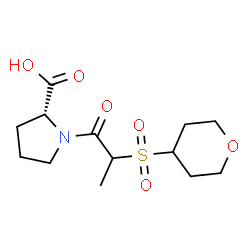ChemSpider 2D Image | 1-[2-(Tetrahydro-2H-pyran-4-ylsulfonyl)propanoyl]-D-proline | C13H21NO6S