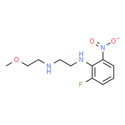 ChemSpider 2D Image | N-(2-Fluoro-6-nitrophenyl)-N'-(2-methoxyethyl)-1,2-ethanediamine | C11H16FN3O3