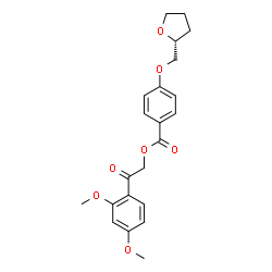 ChemSpider 2D Image | 2-(2,4-Dimethoxyphenyl)-2-oxoethyl 4-[(2R)-tetrahydro-2-furanylmethoxy]benzoate | C22H24O7
