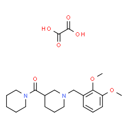 ChemSpider 2D Image | [1-(2,3-Dimethoxybenzyl)-3-piperidinyl](1-piperidinyl)methanone ethanedioate (1:1) | C22H32N2O7