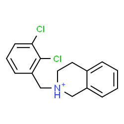 ChemSpider 2D Image | 2-(2,3-Dichlorobenzyl)-1,2,3,4-tetrahydroisoquinolinium | C16H16Cl2N