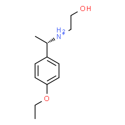 ChemSpider 2D Image | (1S)-1-(4-Ethoxyphenyl)-N-(2-hydroxyethyl)ethanaminium | C12H20NO2