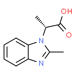 ChemSpider 2D Image | (2R)-2-(2-Methyl-1H-benzimidazol-1-yl)propanoic acid | C11H12N2O2