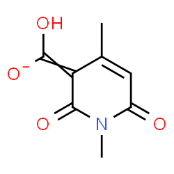 ChemSpider 2D Image | (1,4-Dimethyl-2,6-dioxo-1,6-dihydro-3(2H)-pyridinylidene)(hydroxy)methanolate | C8H8NO4