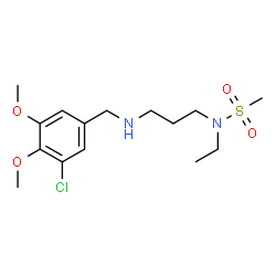 ChemSpider 2D Image | N-{3-[(3-Chloro-4,5-dimethoxybenzyl)amino]propyl}-N-ethylmethanesulfonamide | C15H25ClN2O4S