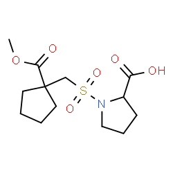 ChemSpider 2D Image | 1-({[1-(Methoxycarbonyl)cyclopentyl]methyl}sulfonyl)proline | C13H21NO6S